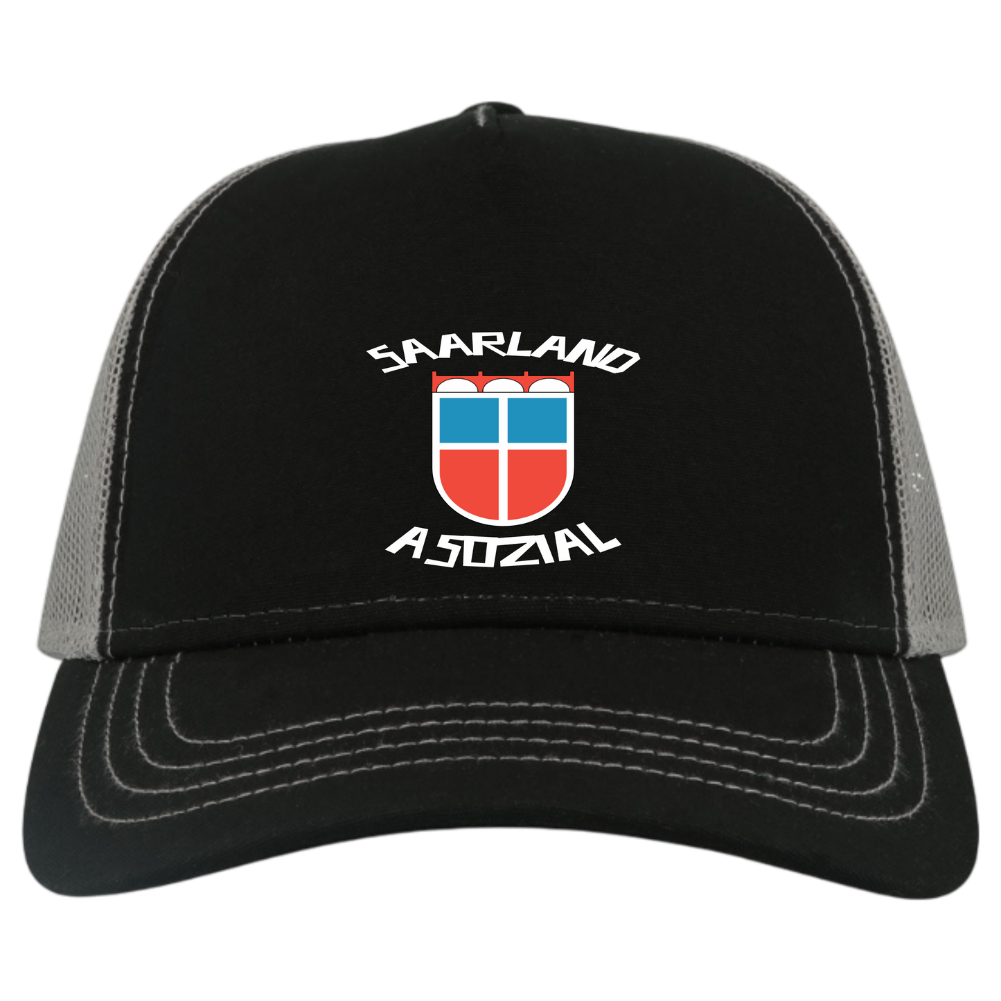 Saarland asozial No1 Cap - UNISEX - weiße Optik