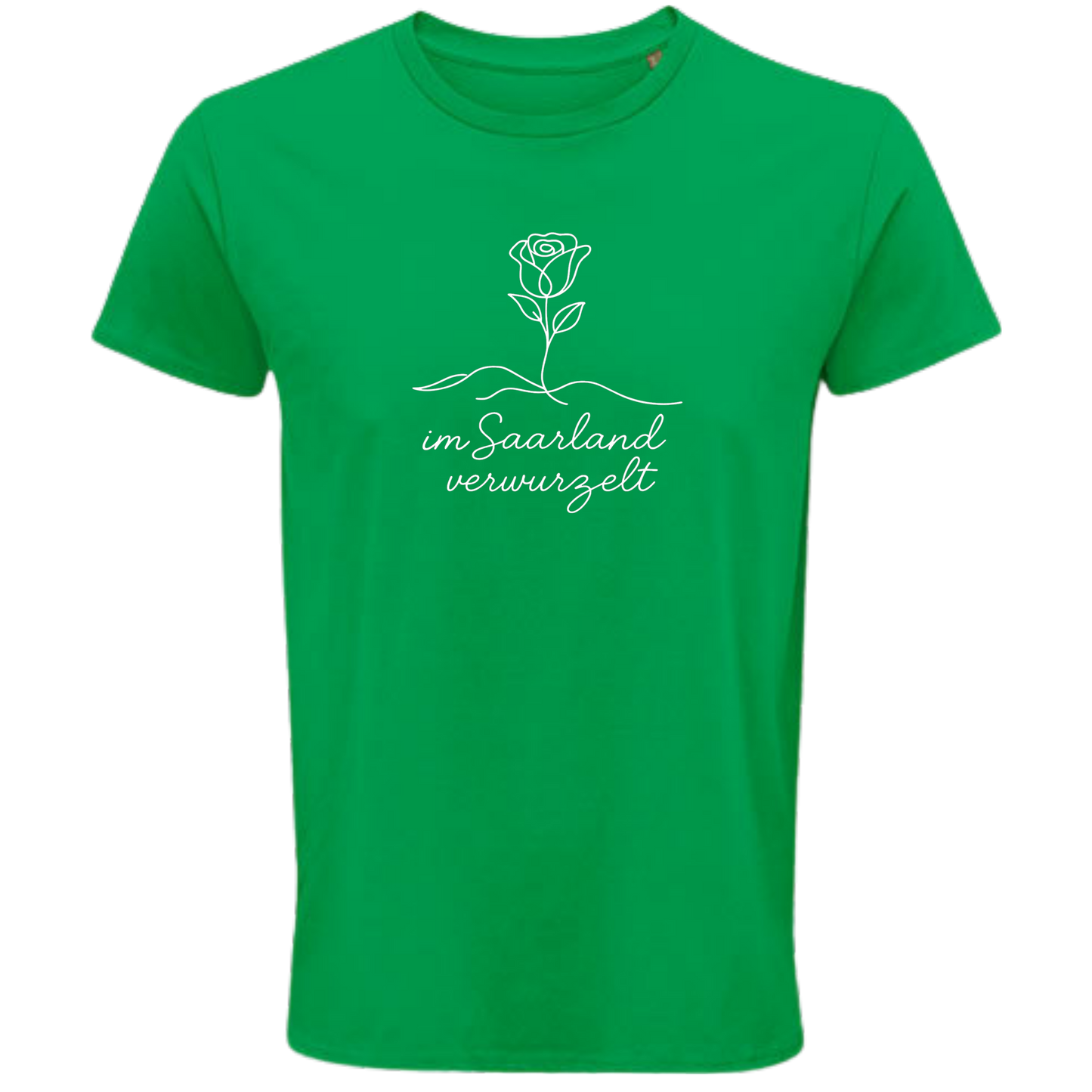 Im Saarland verwurzelt Shirt - UNISEX - weiße Optik