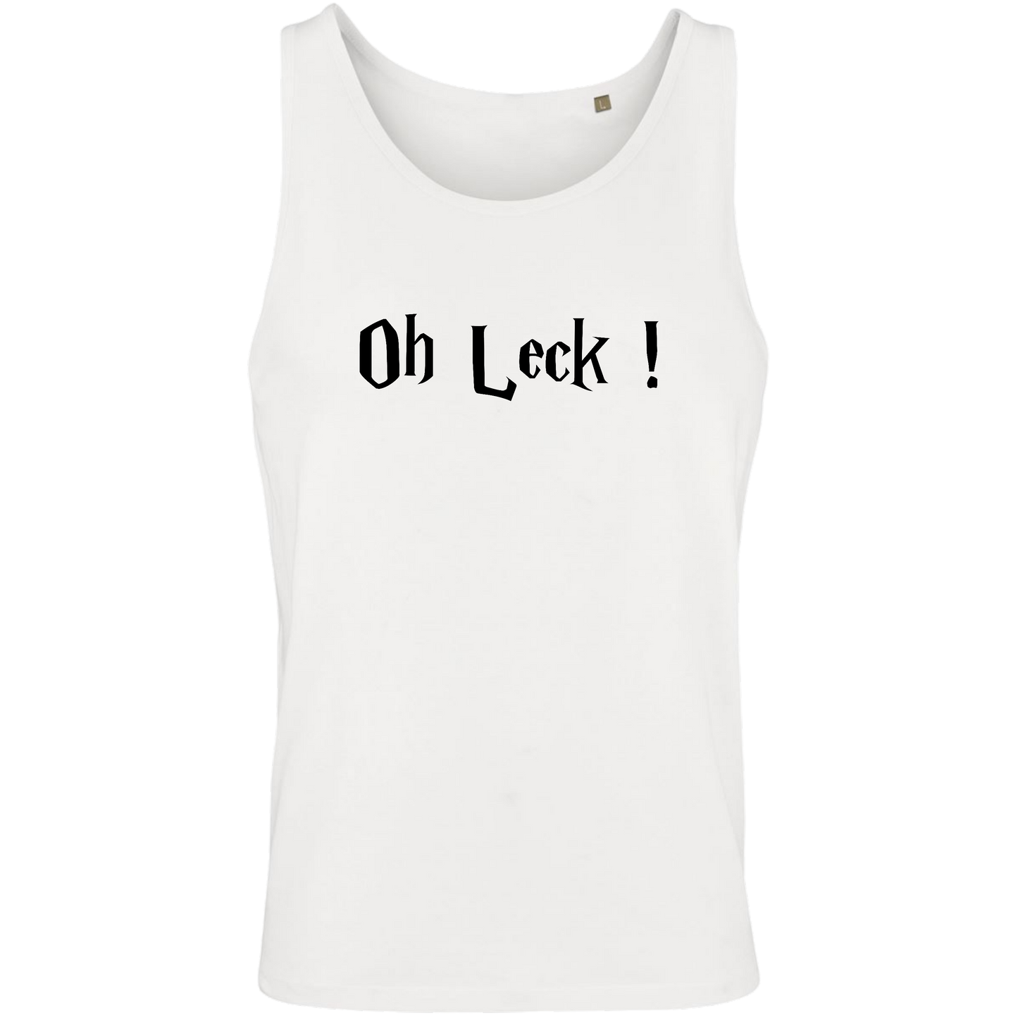 O Leck Tanktop weiß - UNISEX - schwarze Optik