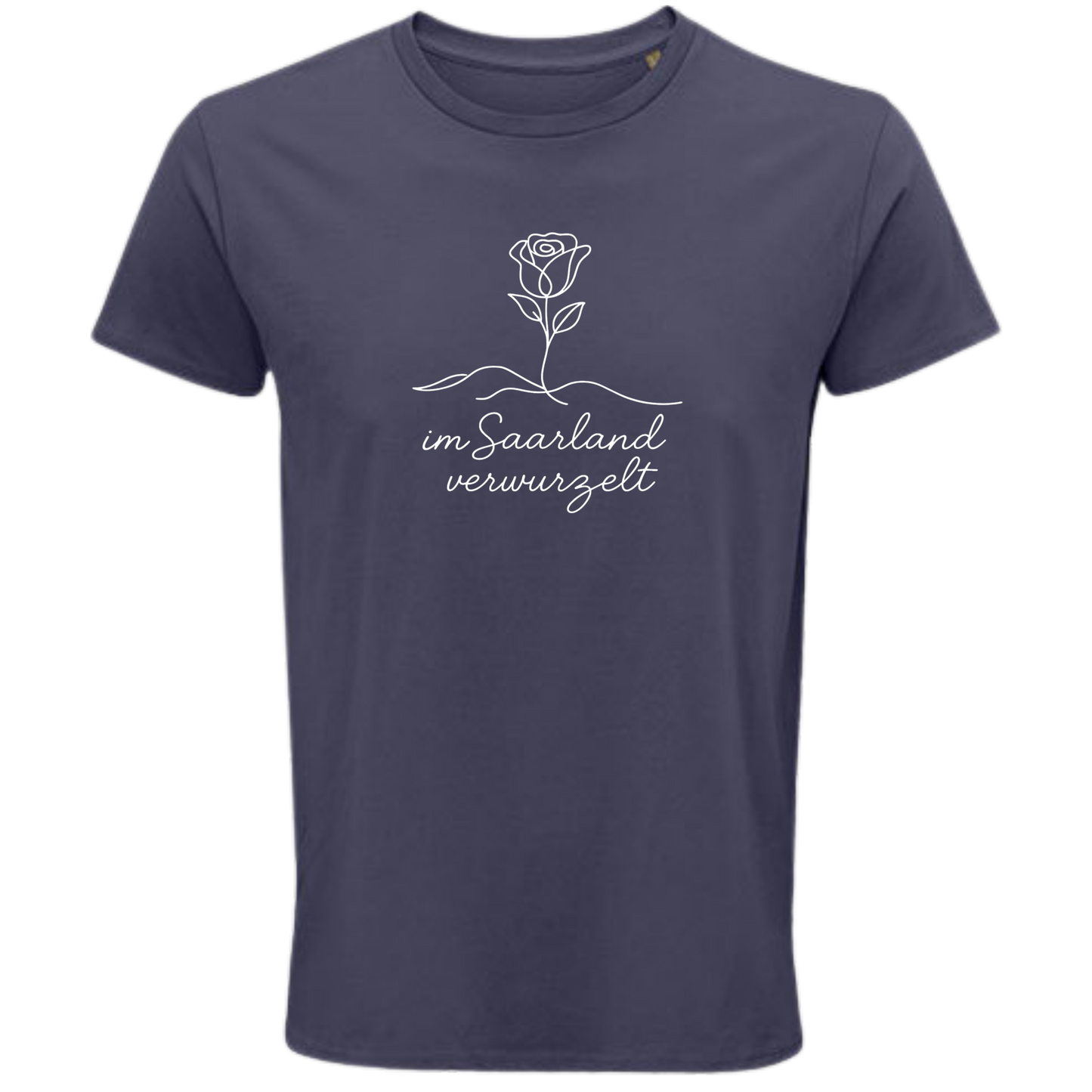Im Saarland verwurzelt Shirt - UNISEX - weiße Optik