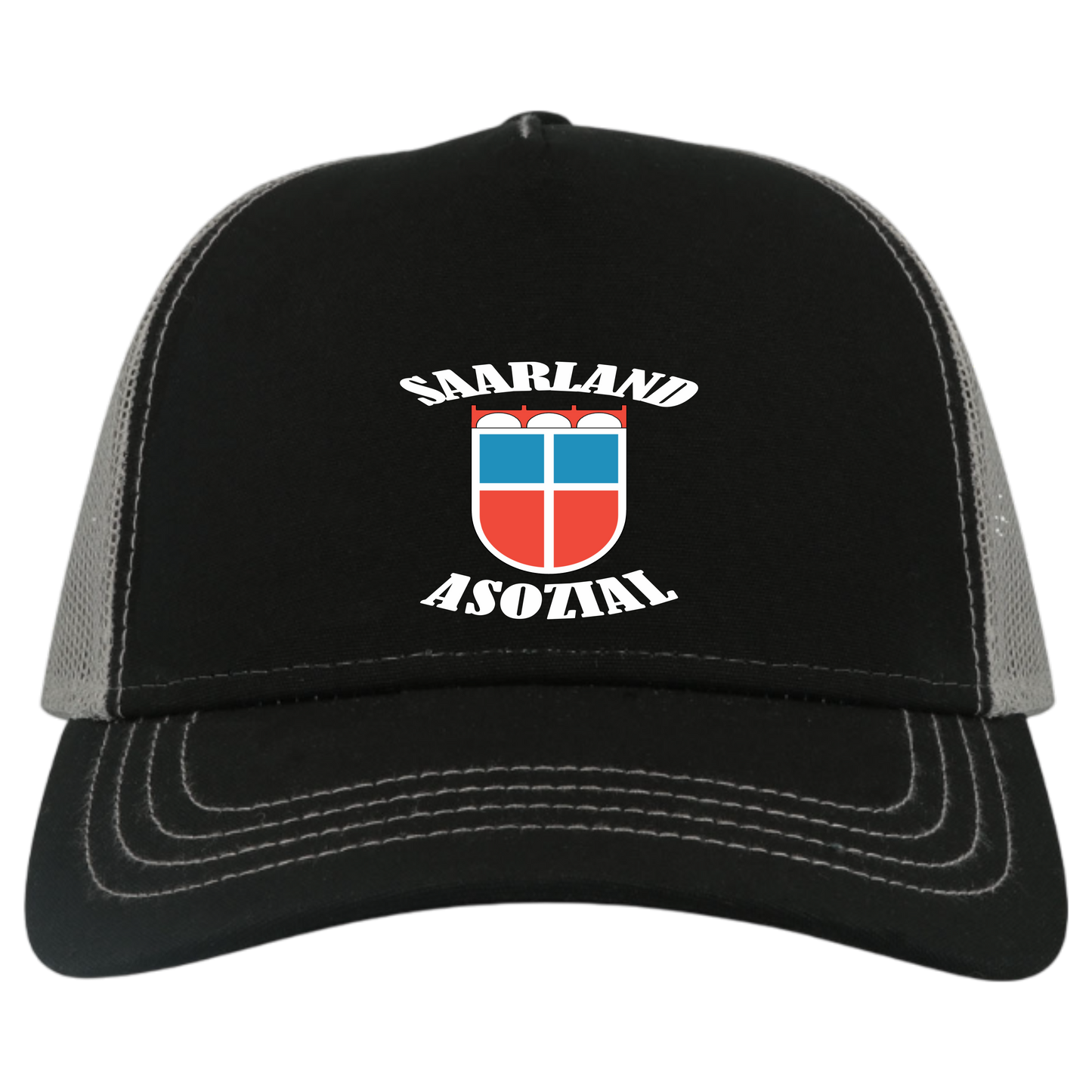 Saarland asozial No3 Cap - UNISEX - weiße Optik