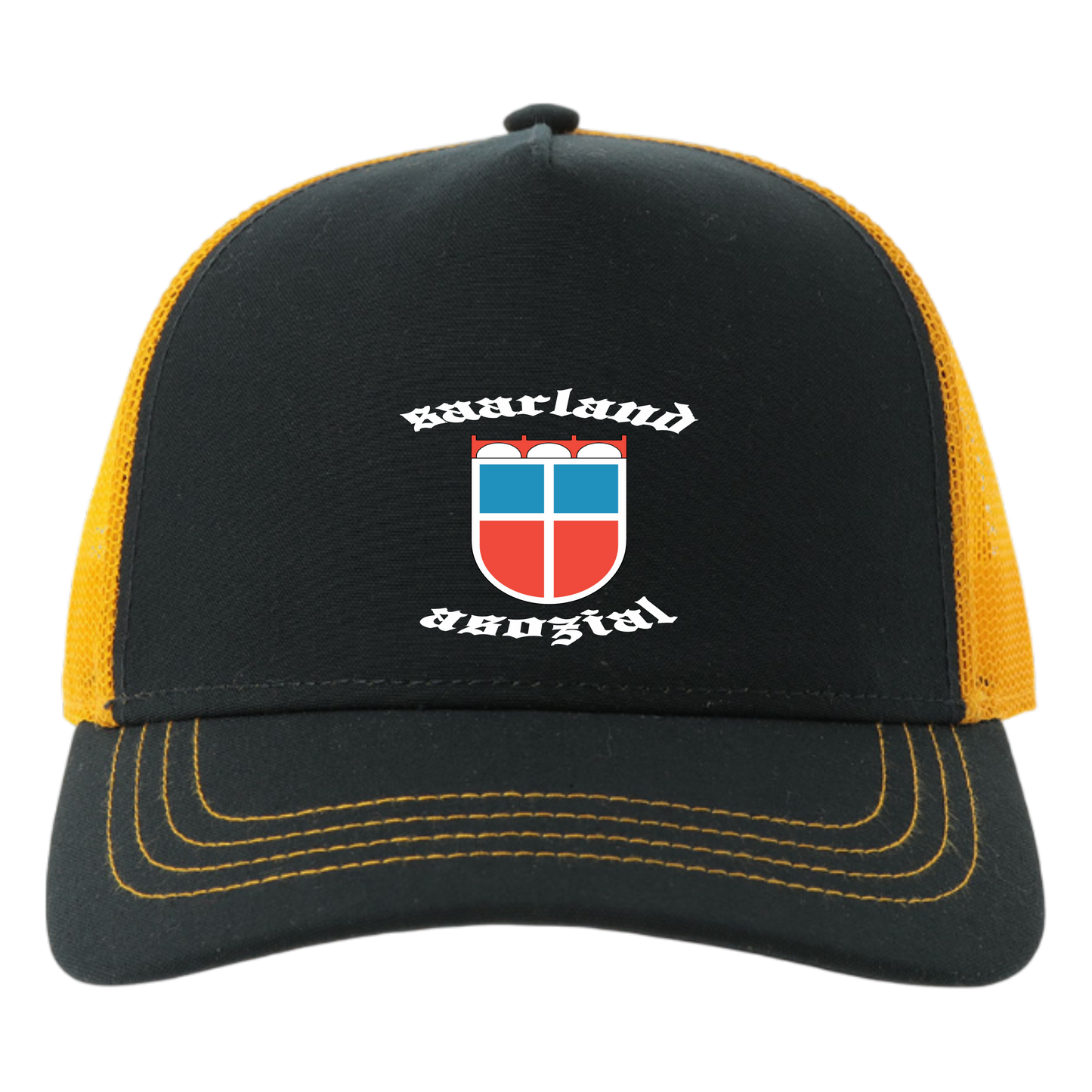 Saarland asozial No2 Cap - UNISEX - weiße Optik