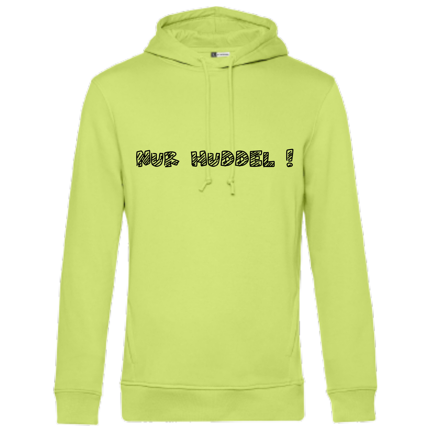 Nur Huddel ! Hoodie - UNISEX - Schwarze Optik