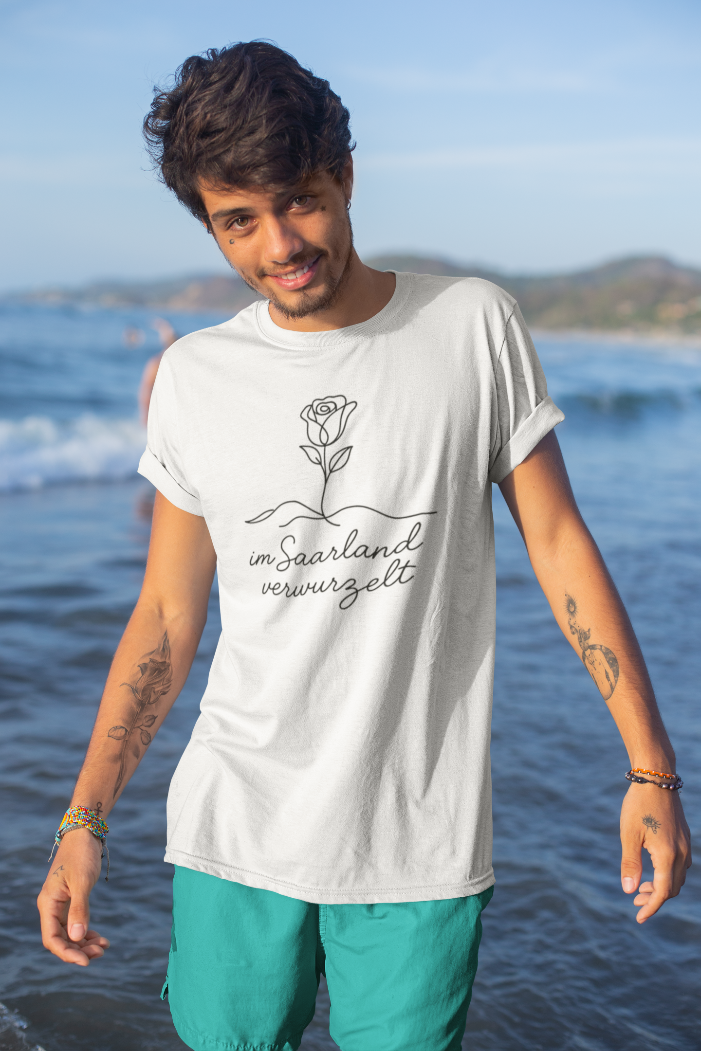 Im Saarland verwurzelt Shirt - UNISEX - schwarze Optik