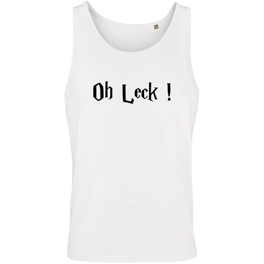 O Leck Tanktop weiß - UNISEX - schwarze Optik