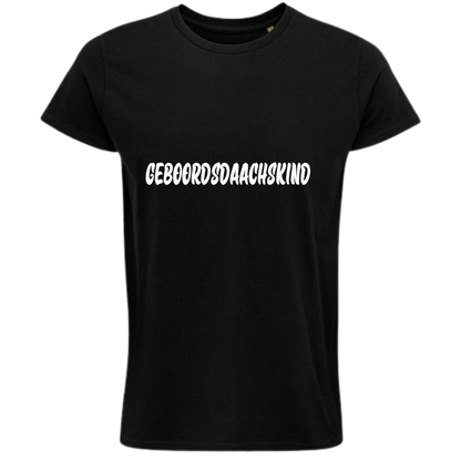 Geboordsdaachskind Shirt - UNISEX - weiße Optik