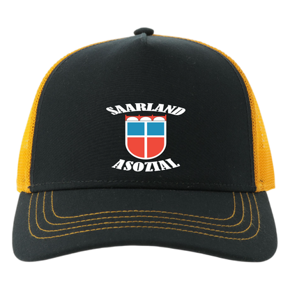Saarland asozial No3 Cap - UNISEX - weiße Optik