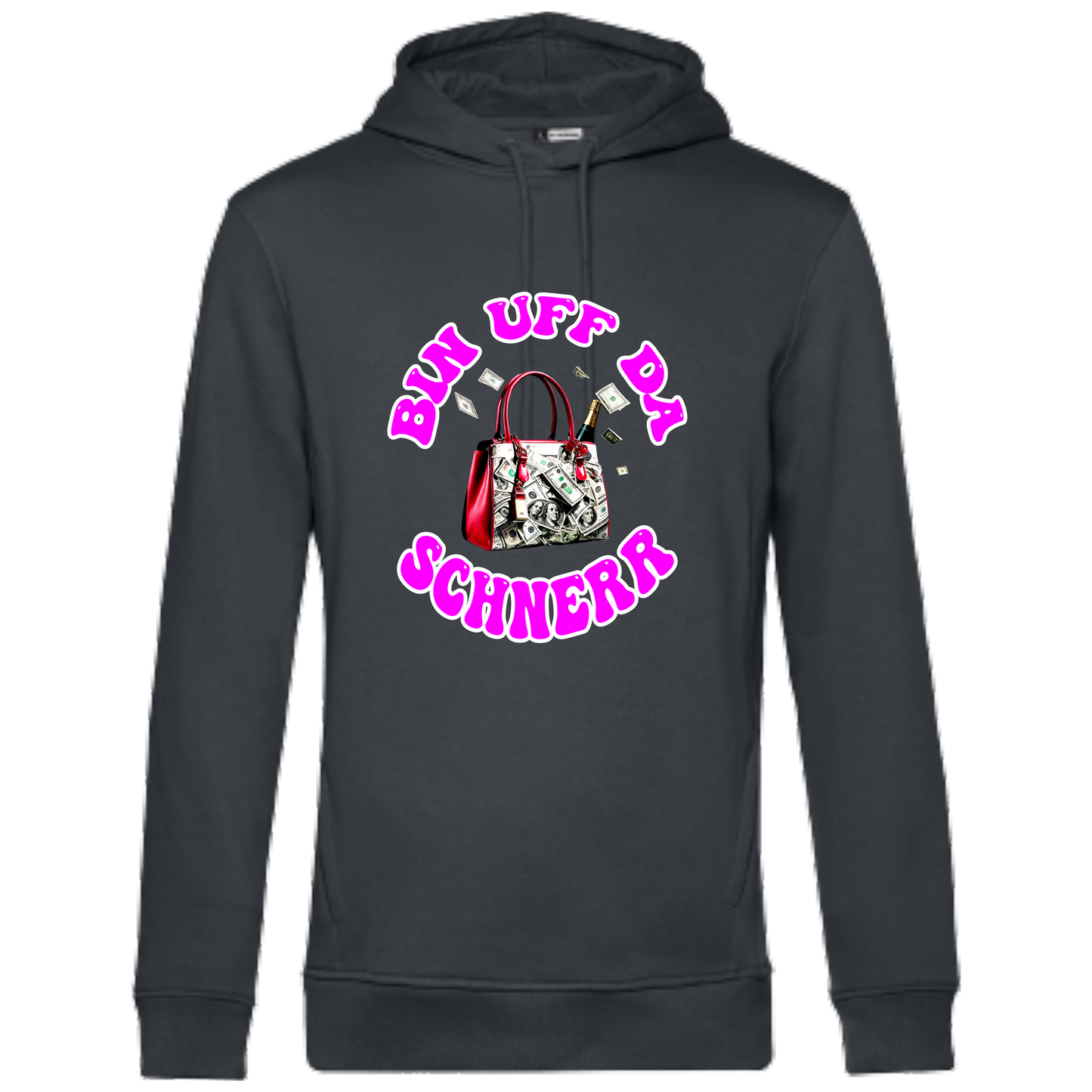 Bin uff da Schnerr Hoodie - UNISEX - Weiße Optik