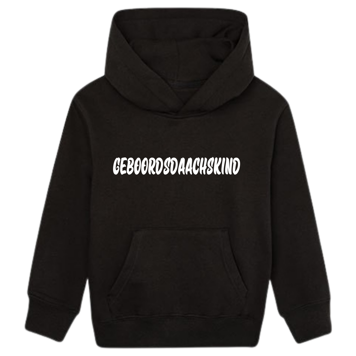 Geboordsdaachskind Hoodie Kids weiße Optik