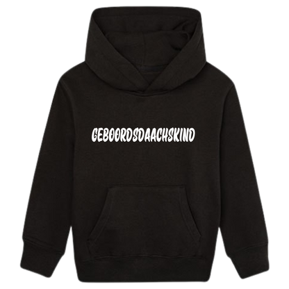 Geboordsdaachskind Hoodie Kids weiße Optik