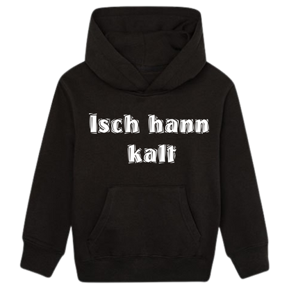 Isch hann kalt Hoodie Kids weiße Optik