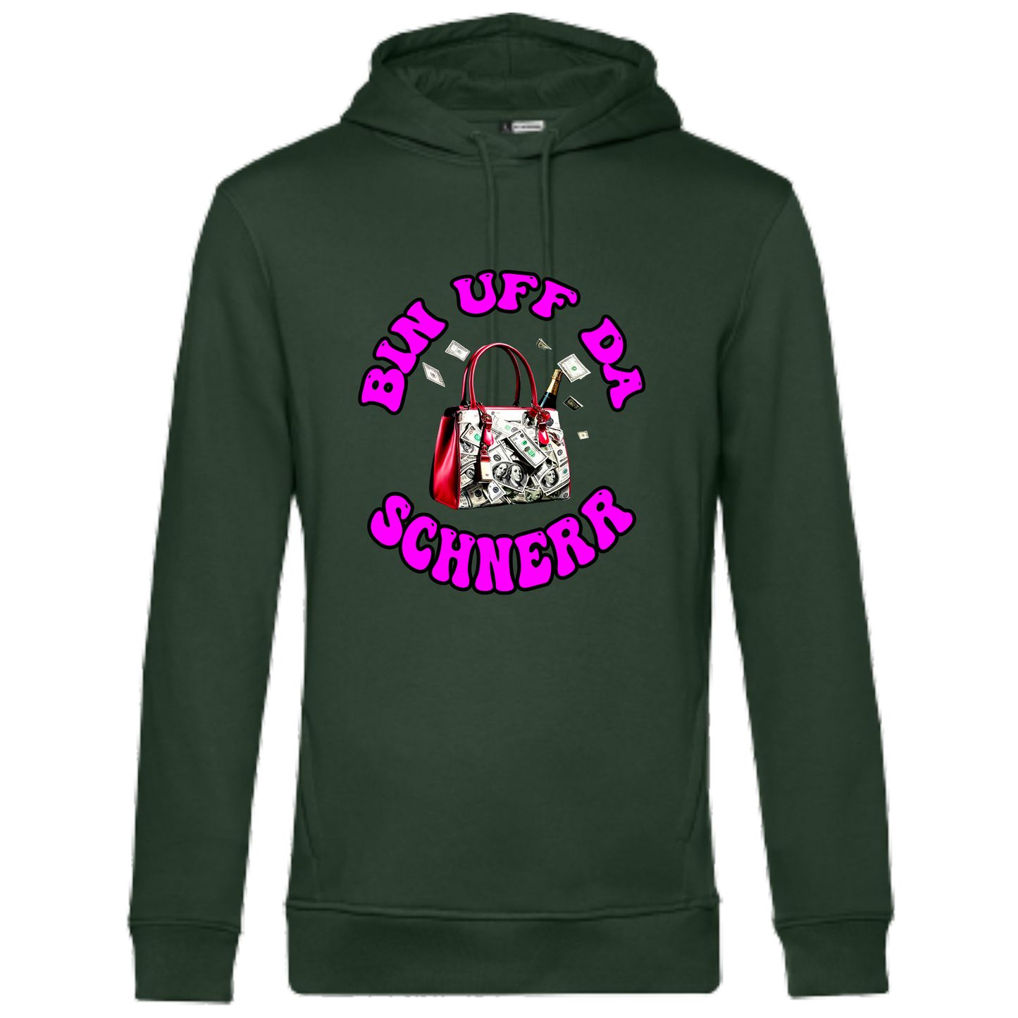 Bin uff da Schnerr Hoodie - UNISEX - Schwarze Optik