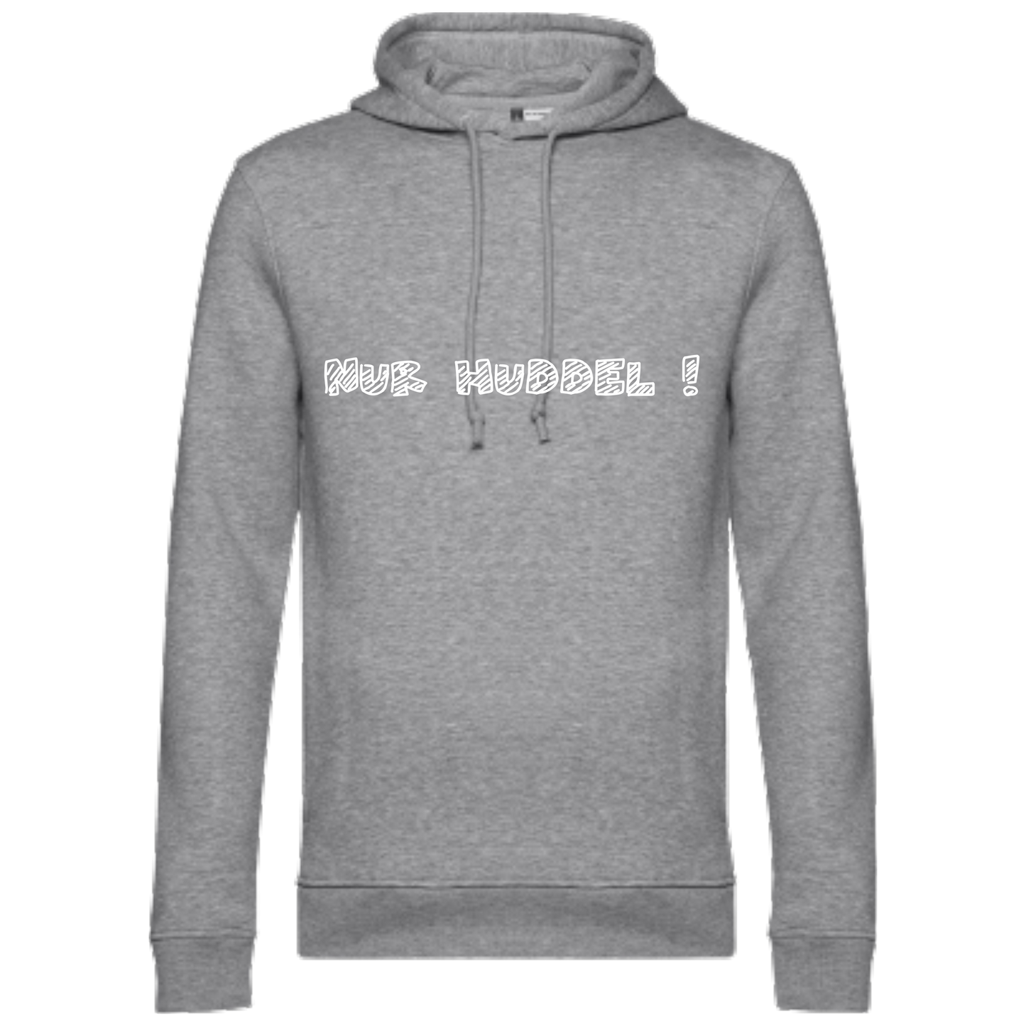 Nur Huddel ! Hoodie - UNISEX - Weiße Optik