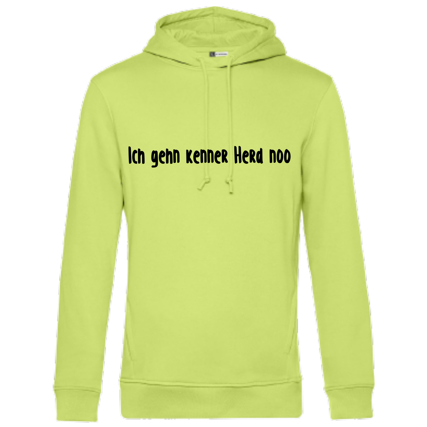 Ich gehn kenner Herd noo Hoodie - UNISEX - Schwarze Optik