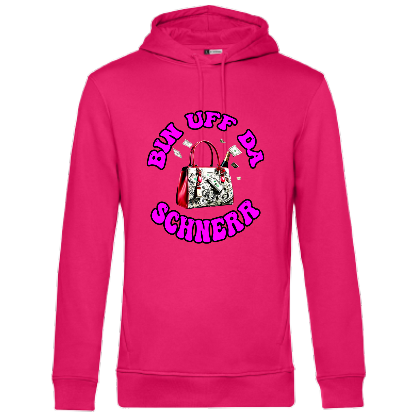 Bin uff da Schnerr Hoodie - UNISEX - Schwarze Optik