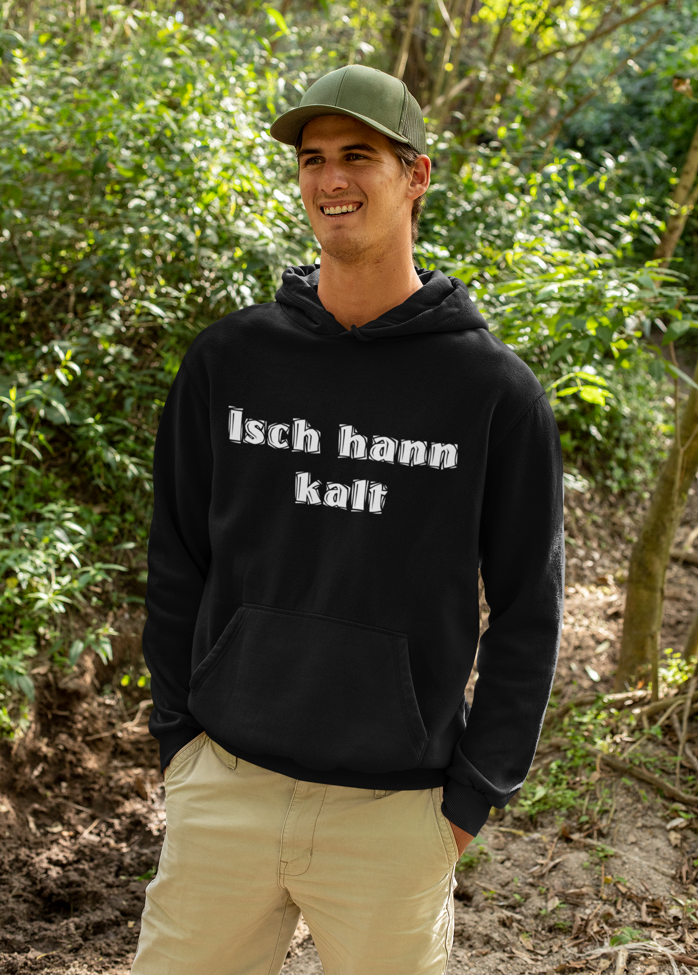 Isch hann kalt Hoodie - UNISEX - Weiße Optik