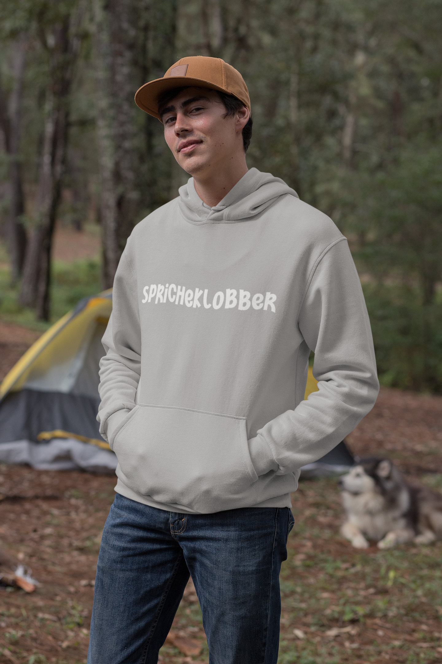 Spricheklobber Hoodie - UNISEX - Weiße Optik