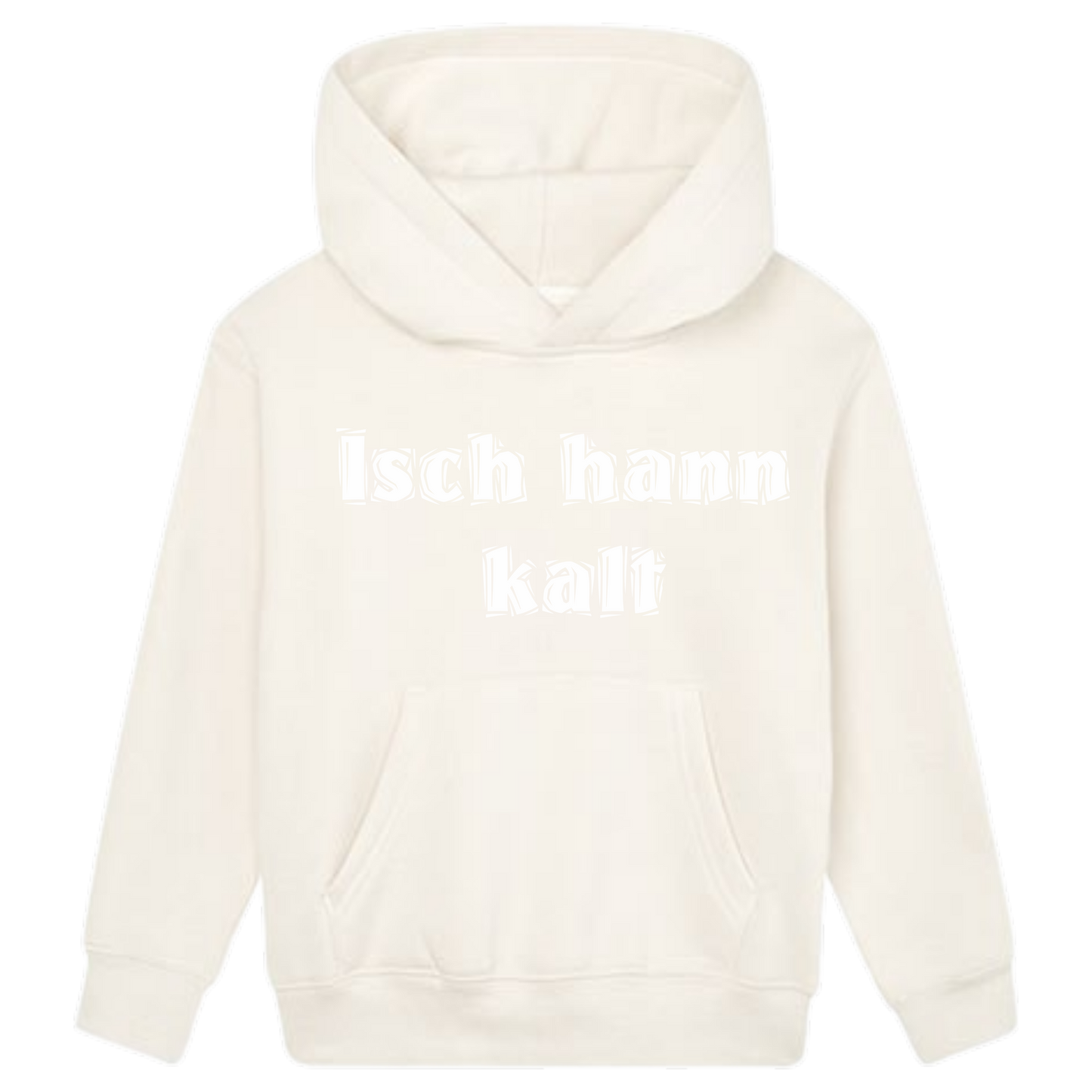 Isch hann kalt Hoodie Kids weiße Optik