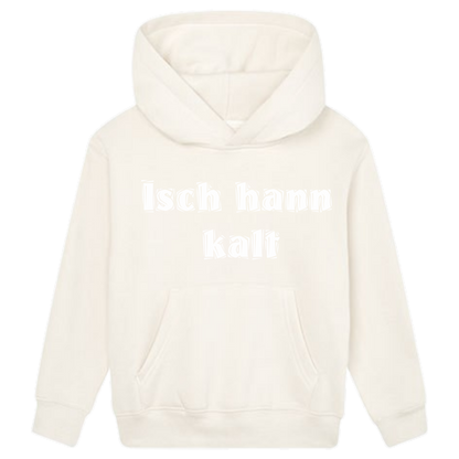 Isch hann kalt Hoodie Kids weiße Optik