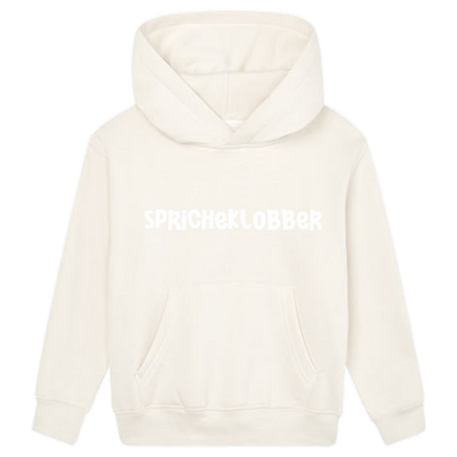 Spricheklobber Hoodie Kids weiße Optik