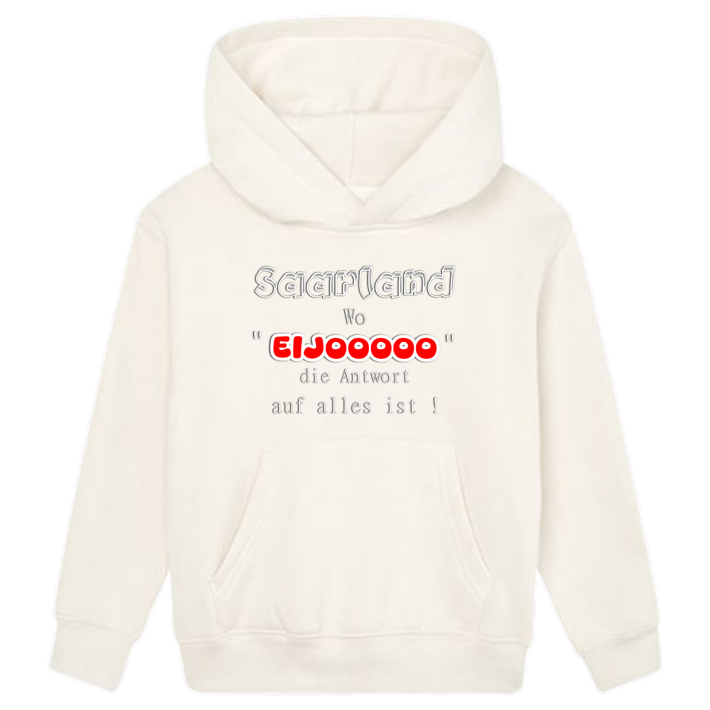 EIJOOOOO Hoodie Kids weiße Optik