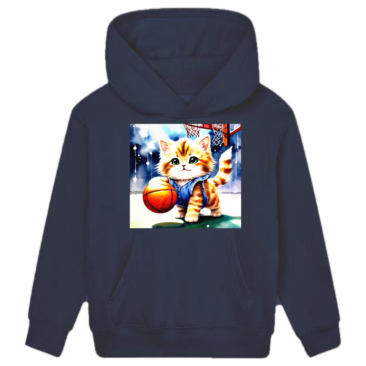 Die Basketballkatze Hoodie Kids