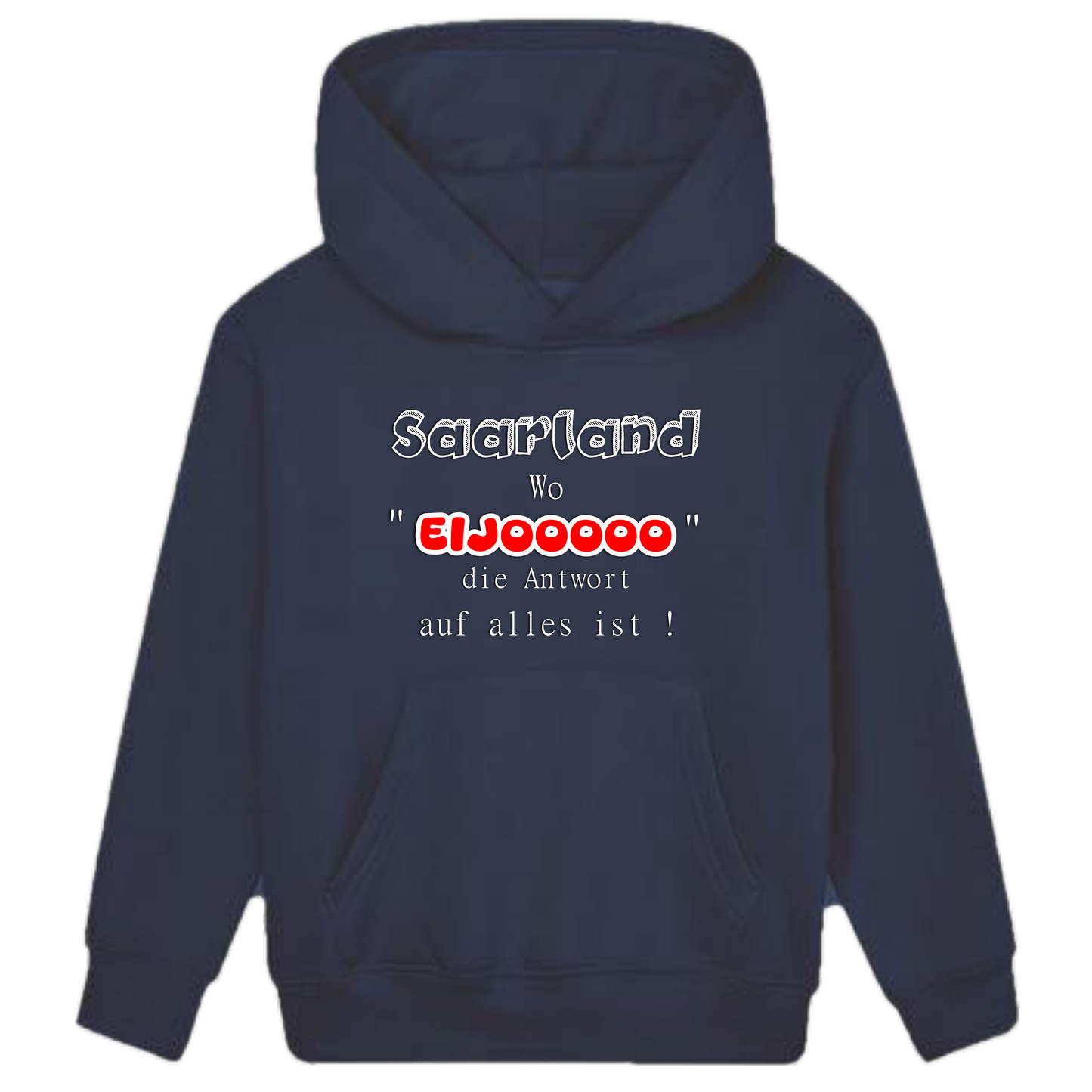 EIJOOOOO Hoodie Kids weiße Optik