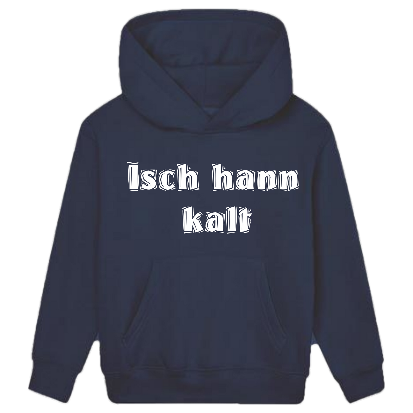 Isch hann kalt Hoodie Kids weiße Optik