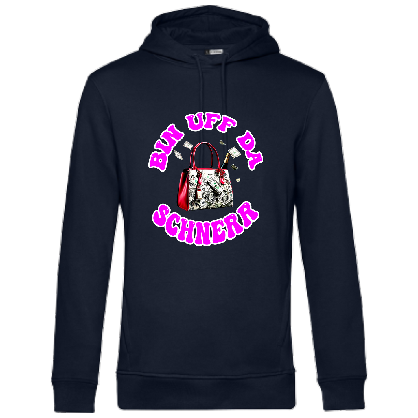 Bin uff da Schnerr Hoodie - UNISEX - Weiße Optik