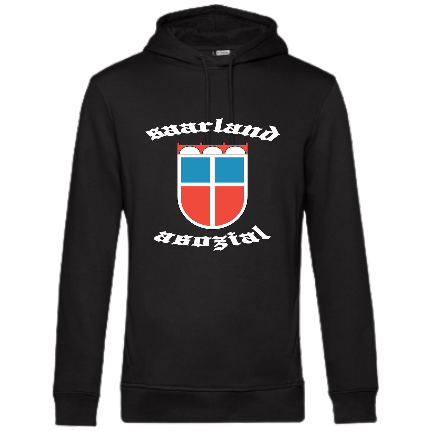 Saarland asozial Hoodie No2 - UNISEX - Weiße Optik