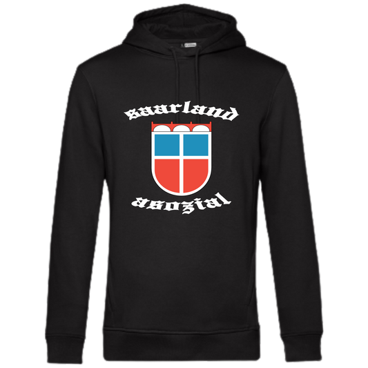 Saarland asozial Hoodie No2 - UNISEX - Weiße Optik