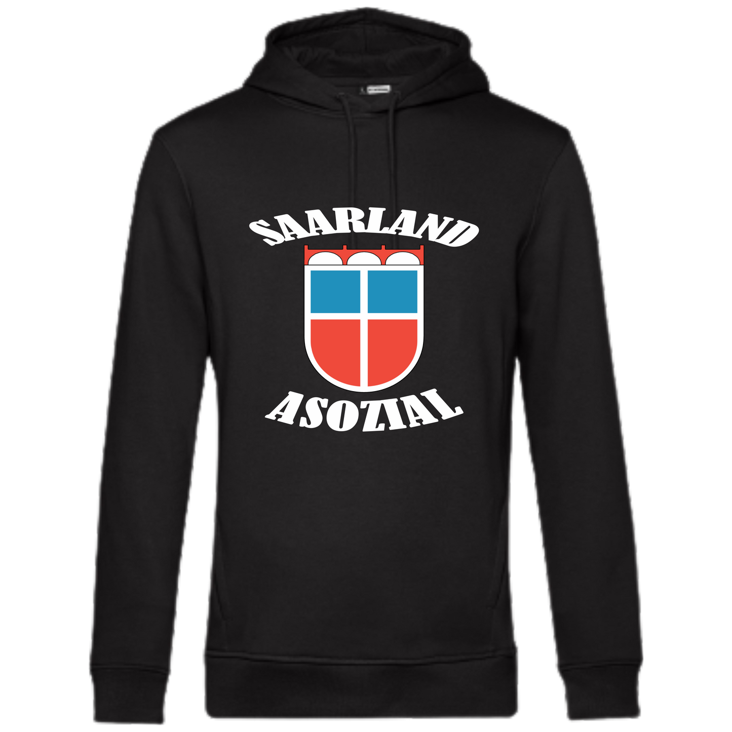 Saarland asozial Hoodie No3 - UNISEX - Weiße Optik