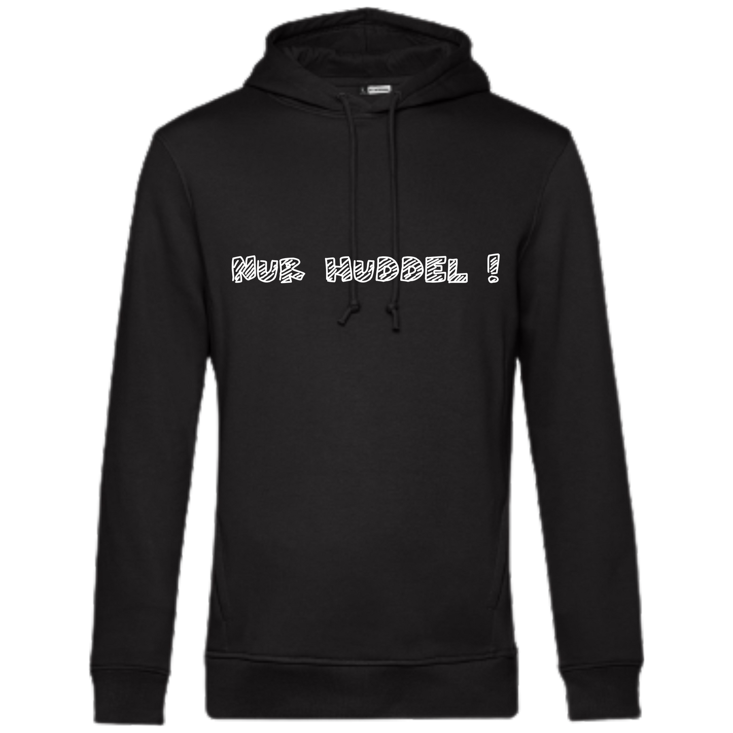 Nur Huddel ! Hoodie - UNISEX - Weiße Optik