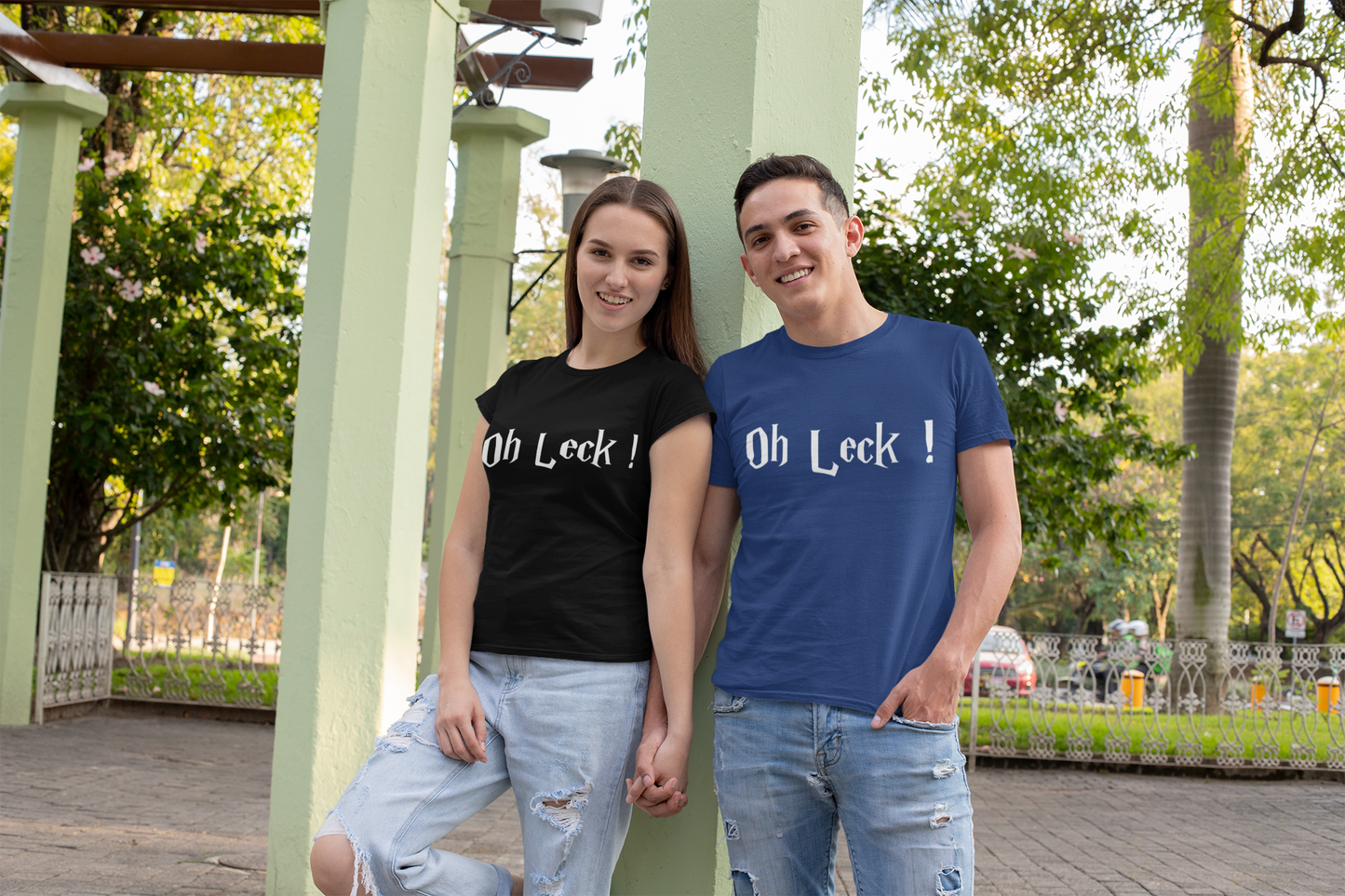 O Leck Shirt - UNISEX - weiße Optik