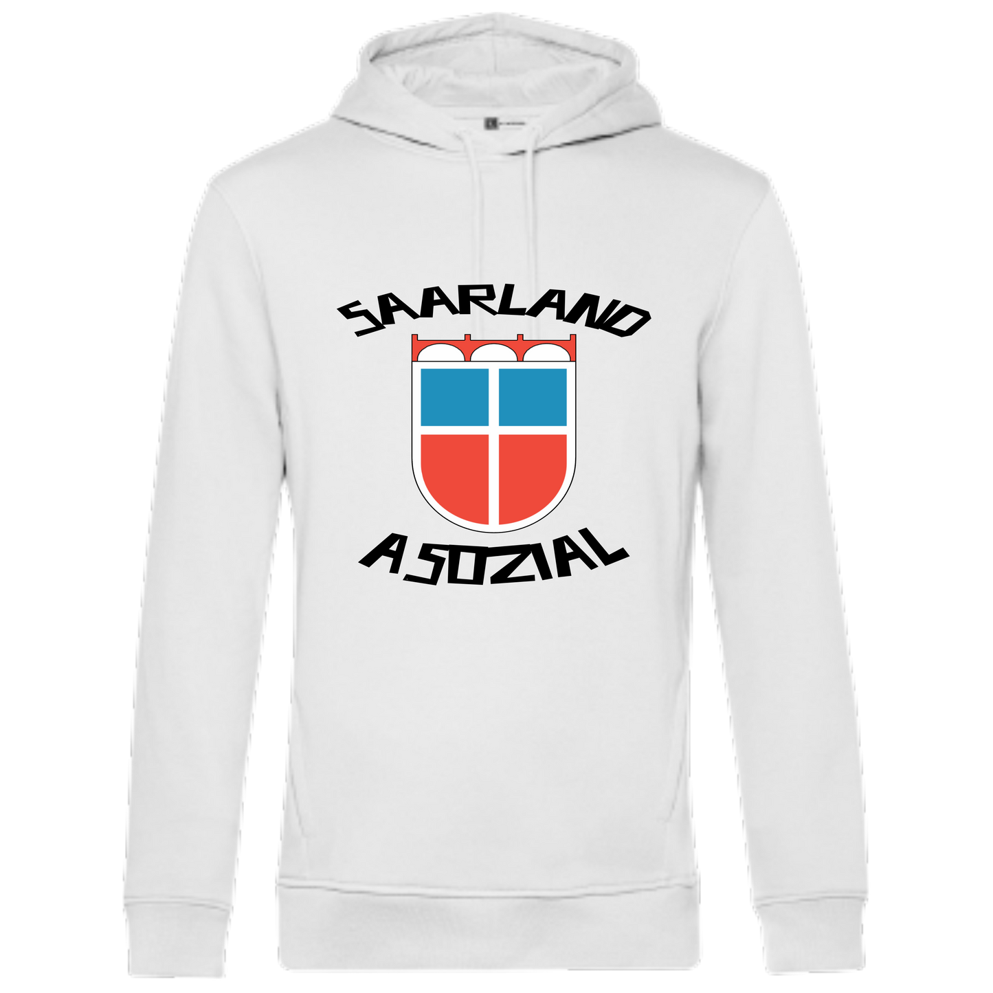 Saarland asozial Hoodie No1 - UNISEX - schwarze Optik