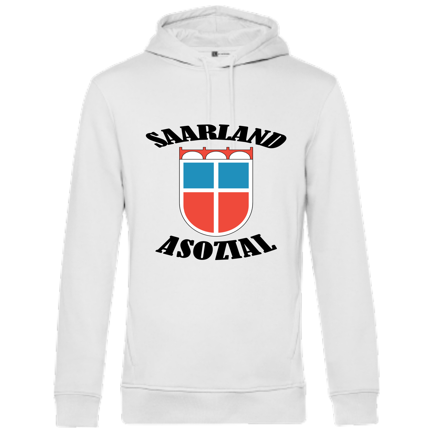 Saarland asozial Hoodie No3 - UNISEX - schwarze Optik