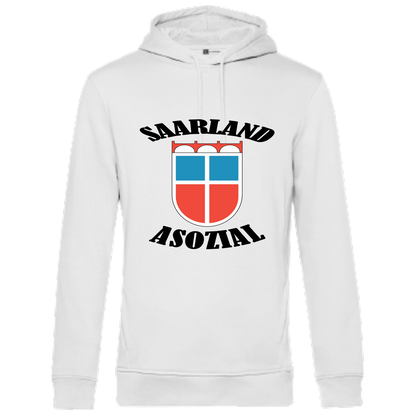 Saarland asozial Hoodie No3 - UNISEX - schwarze Optik