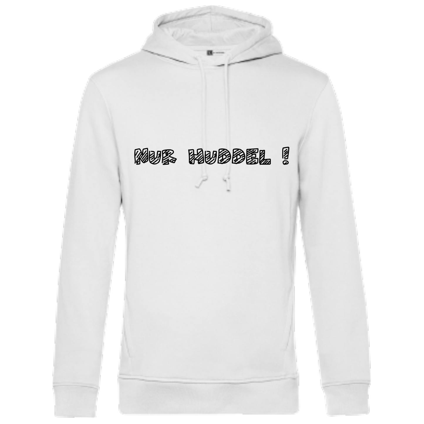 Nur Huddel !  Hoodie - UNISEX - Schwarze Optik